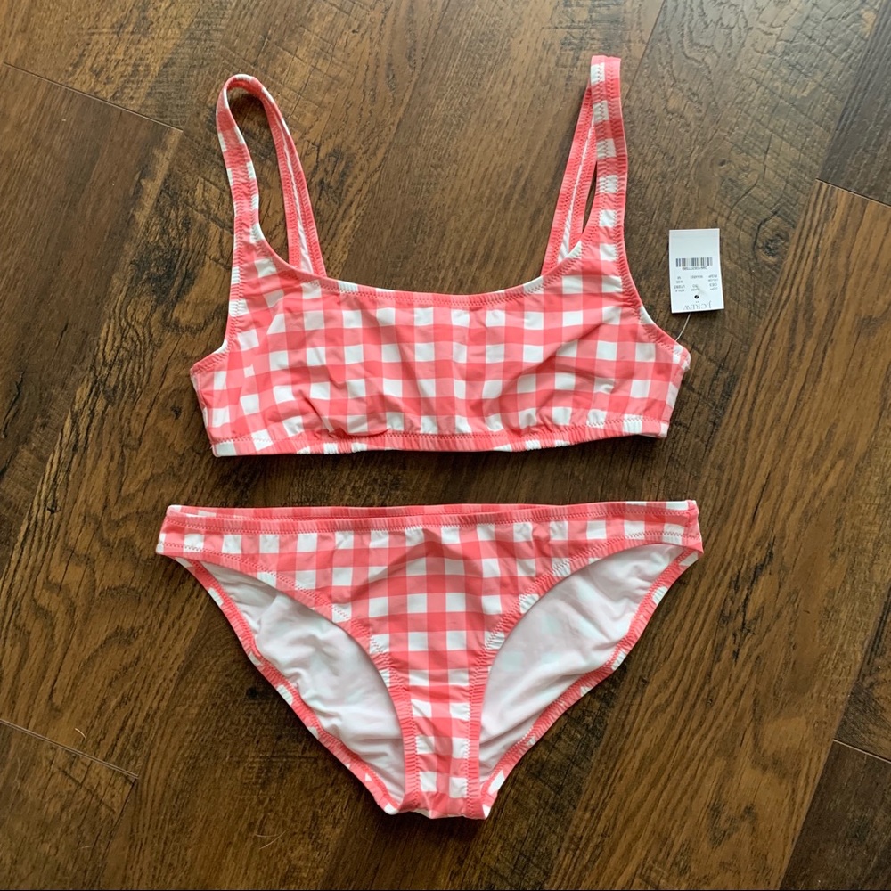 J Crew Woven Gingham Bikini